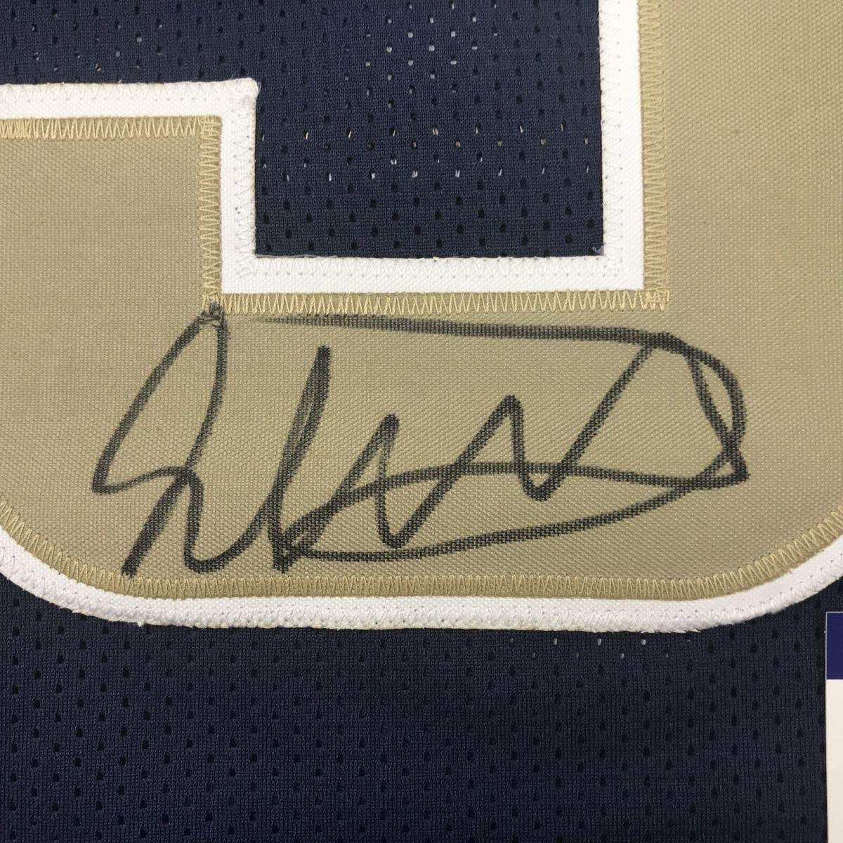 Framed Autographed/Signed Todd Gurley II 33x42 Los Angeles LA Dark Blue Football Jersey PSA/DNA COA