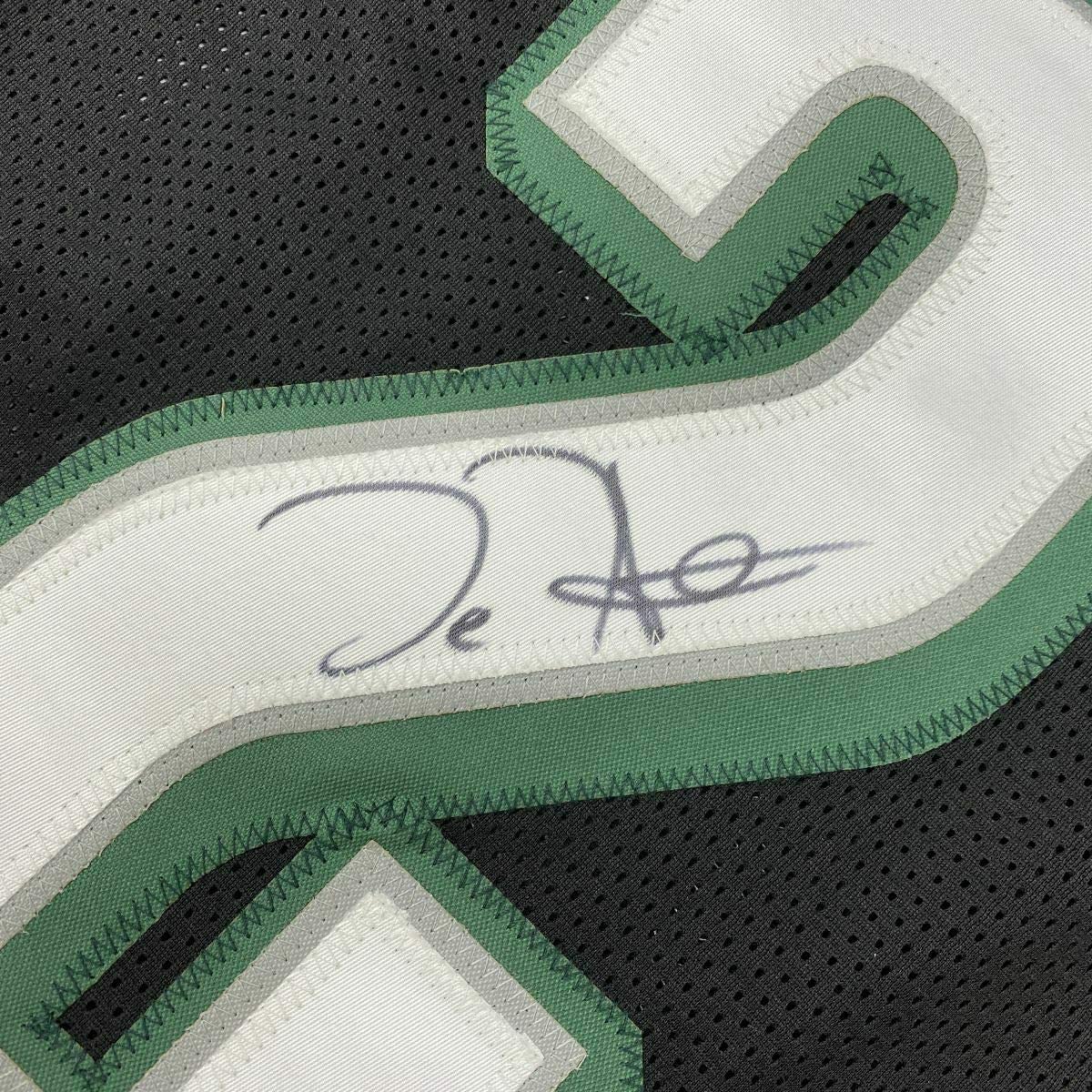 Framed Autographed/Signed Jalen Hurts 33x42 Philadelphia Black Football Jersey JSA COA