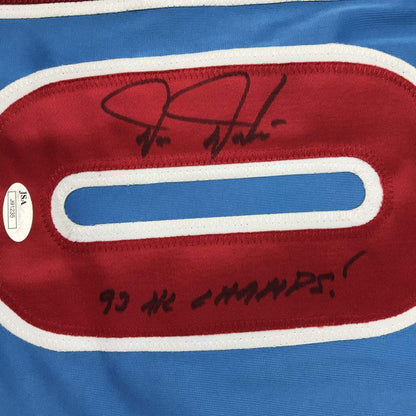 Autographed/Signed Darren Daulton Philadelphia Retro Blue Baseball Jersey JSA COA
