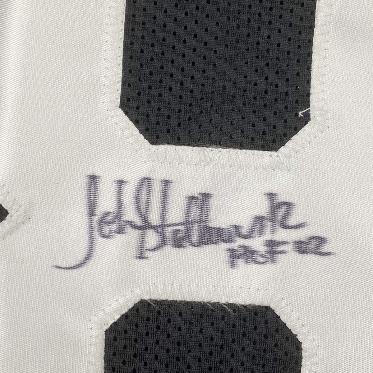 Framed Autographed/Signed John Stallworth HOF 02 33x42 Pittsburgh Black Football Jersey JSA COA