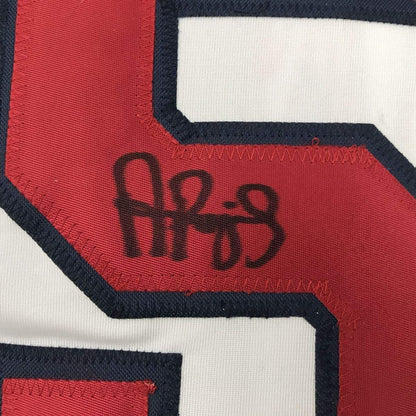 Framed Autographed/Signed Albert Pujols 33x42 Los Angeles White Baseball Jersey Beckett BAS COA