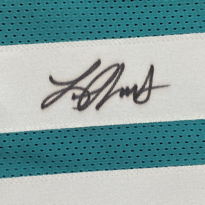 Framed Autographed/Signed Laviska Shenault 33x42 Jacksonville Teal Football Jersey Beckett BAS COA