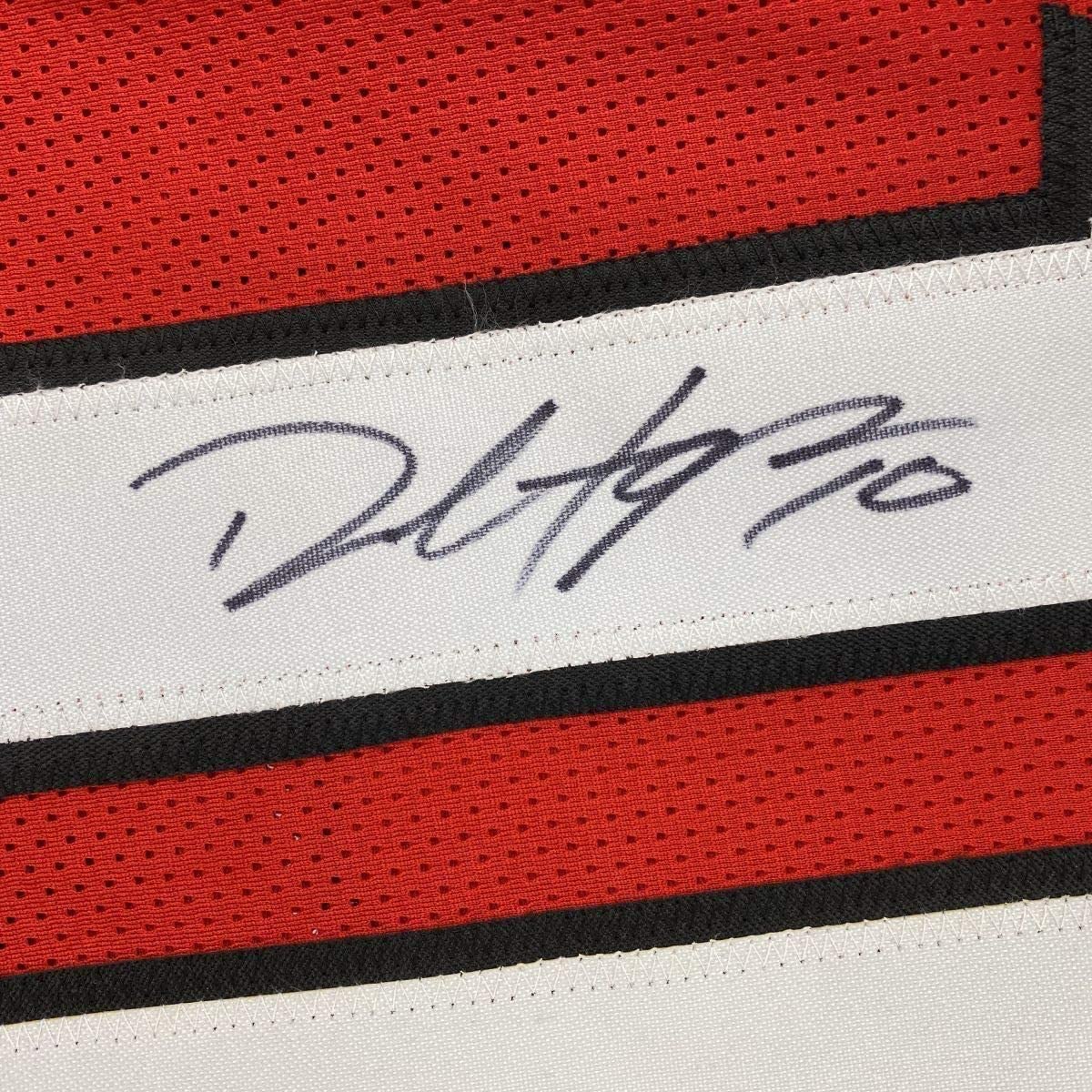 Framed Autographed/Signed DeAndre Hopkins 33x42 Arizona Red Football Jersey JSA COA