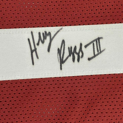 Framed Autographed/Signed Henry Ruggs III 33x42 Alabama Red College Football Jersey Beckett BAS COA