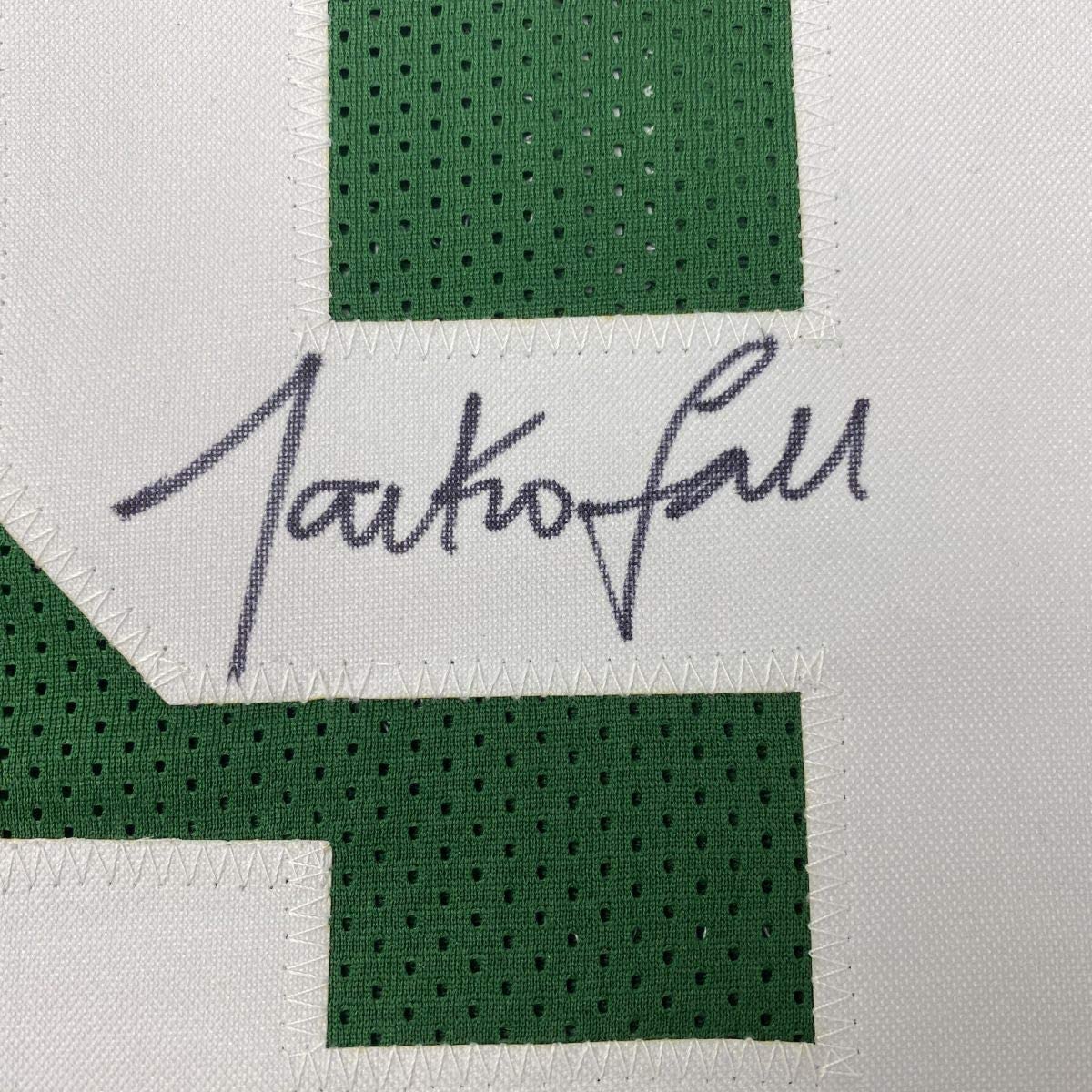 Framed Autographed/Signed Tacko Fall 33x42 Boston Green Basketball Jersey PSA/DNA COA