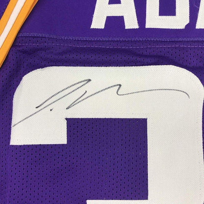 Framed Autographed/Signed Jamal Adams 33x42 LSU Purple College Football Jersey JSA COA