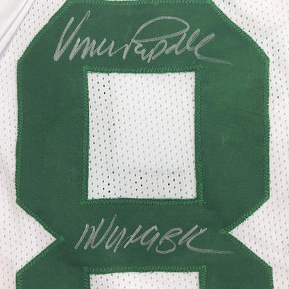 Autographed/Signed Vince Papale"Invincible" Philadelphia White Football Jersey JSA COA
