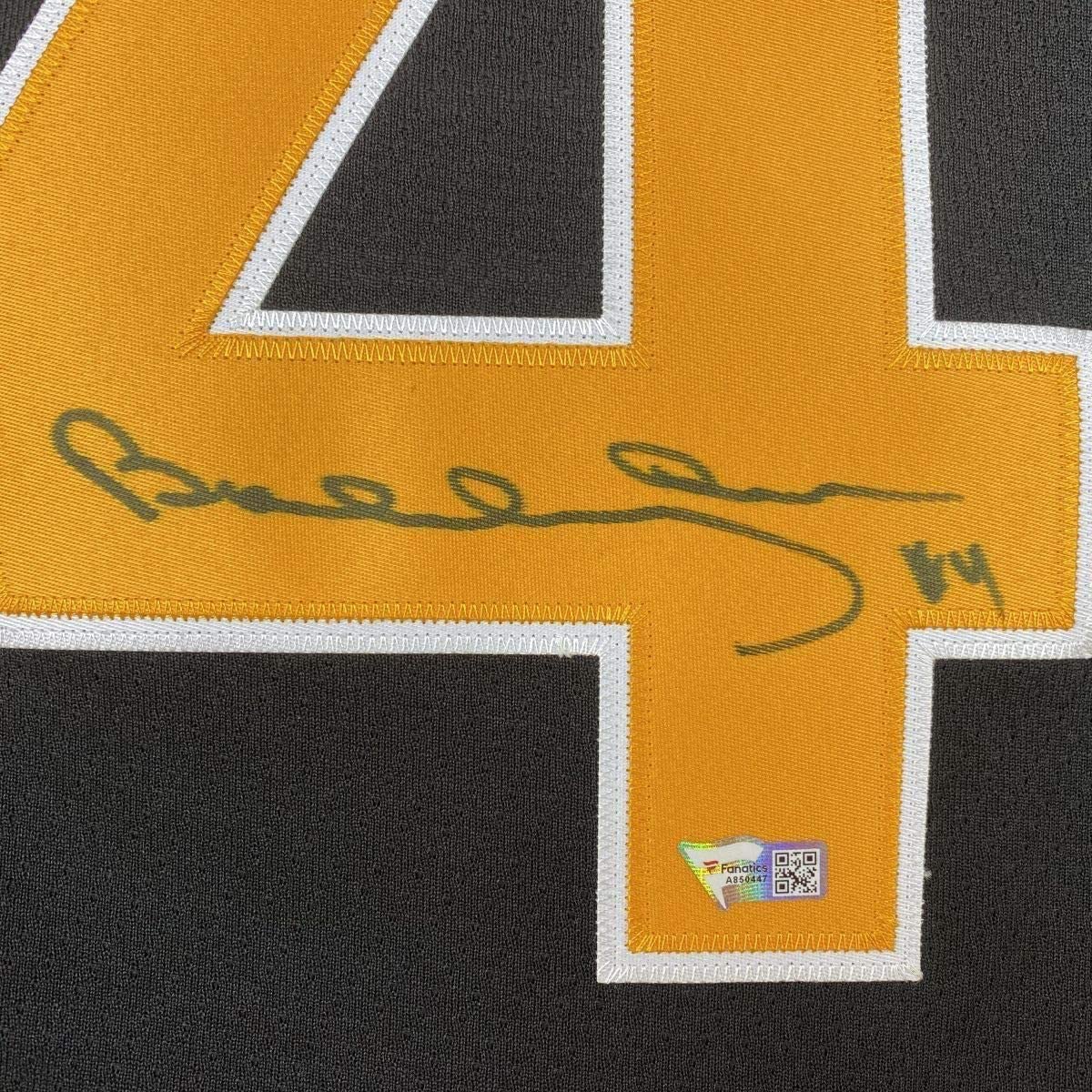 Framed Autographed/Signed Bobby Orr 33x42 Boston Yellow Hockey Jersey Beckett Fanatics COA