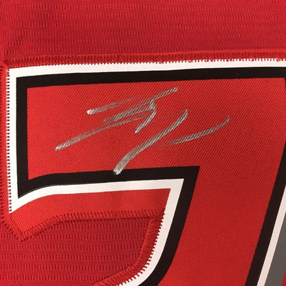 Framed Autographed/Signed Shohei Ohtani 33x42 Los Angeles LA Anaheim Red Baseball Jersey PSA/DNA COA