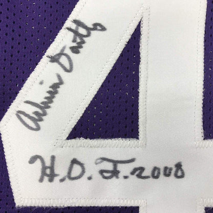 Autographed/Signed Adrian Dantley"HOF 2008" Utah Purple Basketball Jersey JSA COA