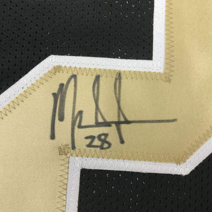 Framed Autographed/Signed Mark Ingram II 33x42 New Orleans Black Football Jersey JSA COA