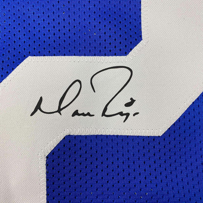 Framed Facsimile Autographed Matt Ryan 35x39 Indianapolis Blue Reprint Laser Auto Football Jersey