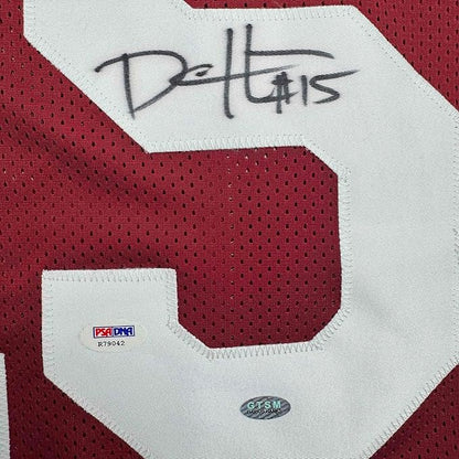 Framed Autographed/Signed Darius Hanks 35x39 Alabama Red College Football Jersey PSA COA