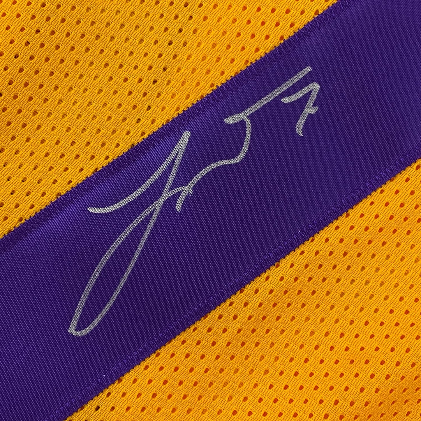 Framed Autographed/Signed Tyrann Mathieu 35x39 LSU Yellow College Football Jersey JSA COA