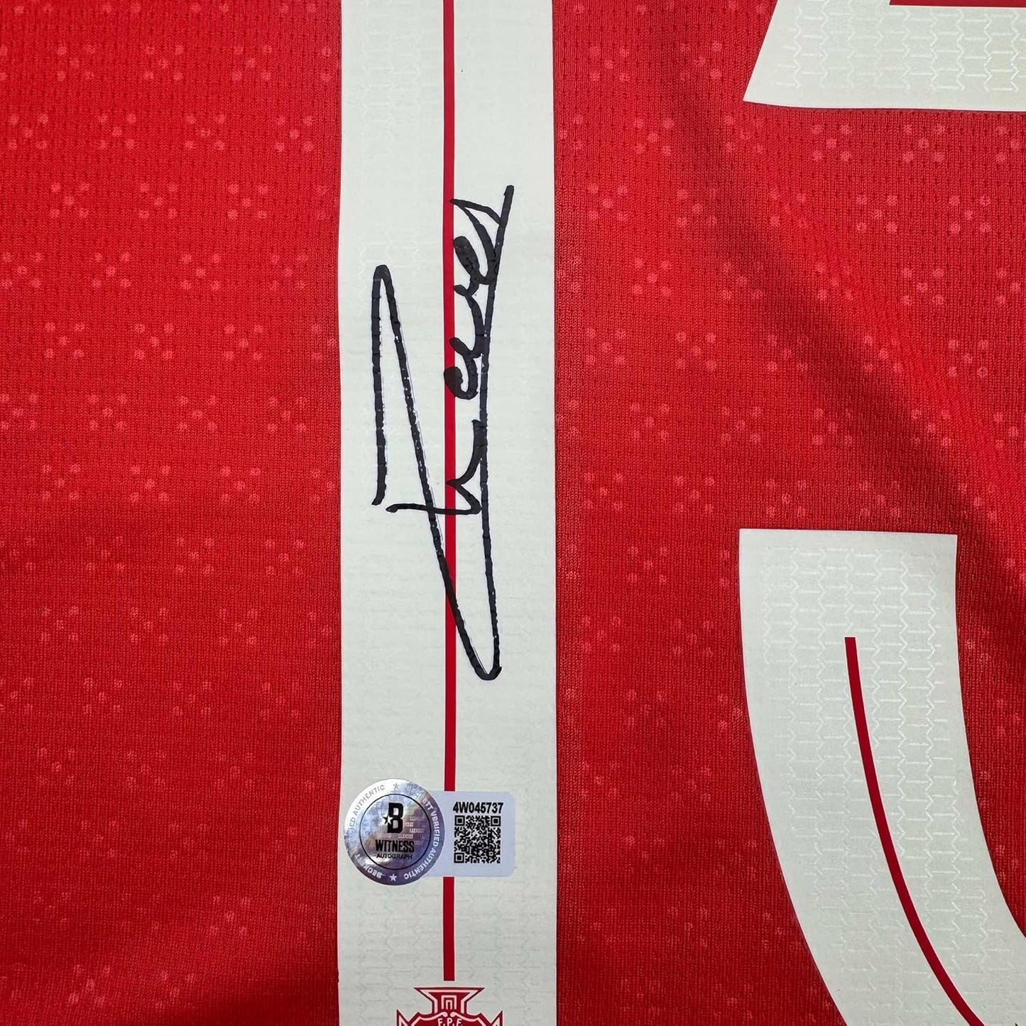Framed Autographed/Signed Joao Neves 35x39 Portugal Soccer Team World Cup Jersey JSA COA