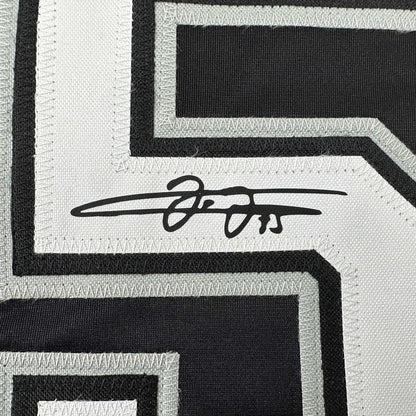 Framed Facsimile Autographed Frank Thomas 35x39 Chicago Black Reprint Laser Auto Baseball Jersey