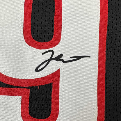 Framed Facsimile Autographed Jerami Grant 35x39 Portland Black Reprint Laser Auto Basketball Jersey