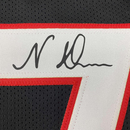 Framed Facsimile Autographed Nakobe Dean 35x39 Georgia Black Reprint Laser Auto College Football Jersey