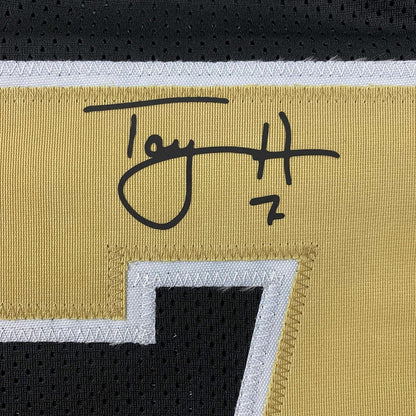 Framed Facsimile Autographed Taysom Hill 35x39 New Orleans Black Reprint Laser Auto Football Jersey