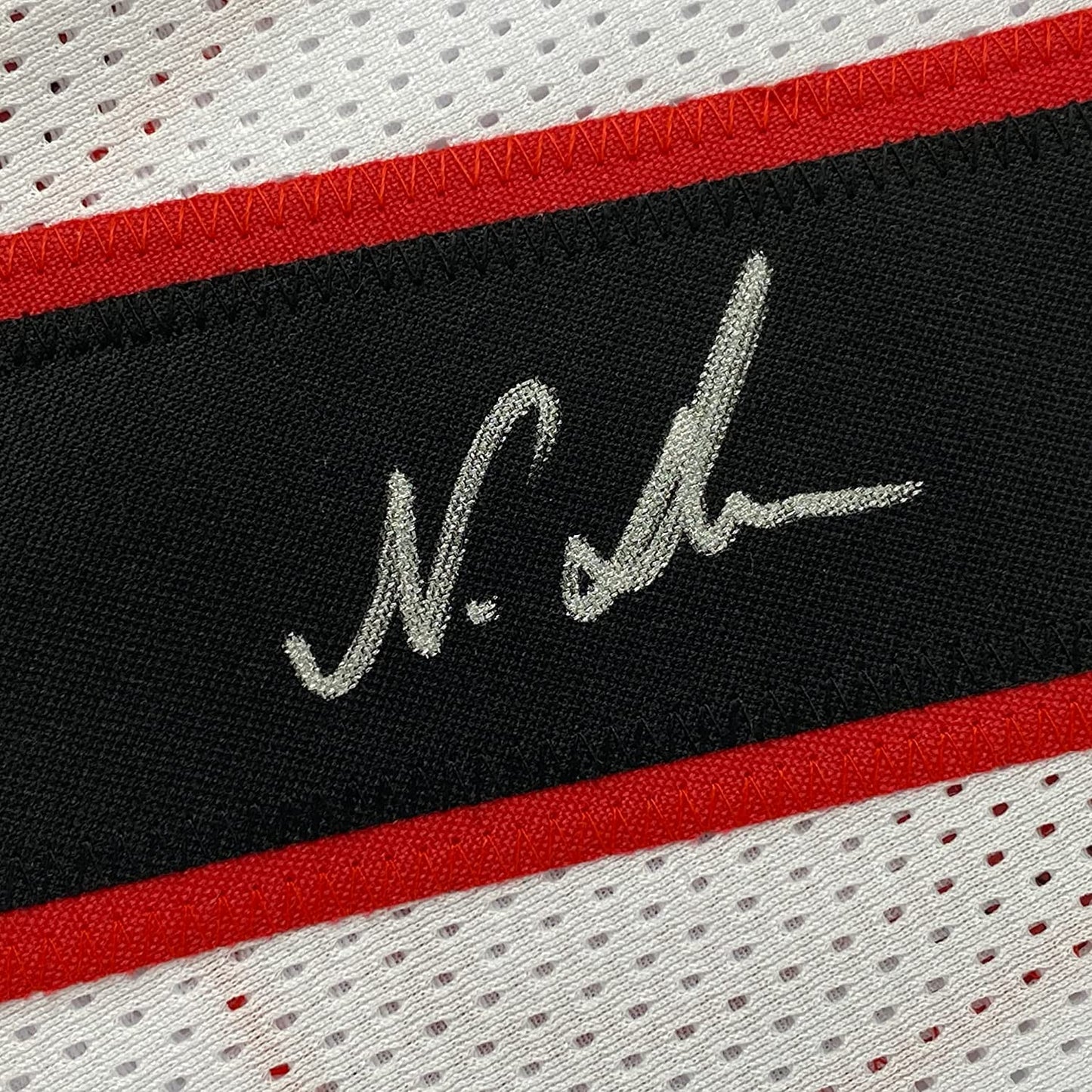 Framed Autographed/Signed Nakobe Dean 35x39 Georgia White College Football Jersey JSA COA