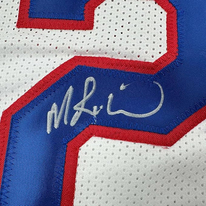 Framed Autographed/Signed Mitch Richmond 35x39 Sacramento White Basketball Jersey JSA COA