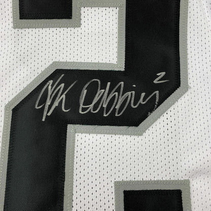 Framed Autographed/Signed JK J.K. Dobbins 35x39 Ohio State White Alternate College Football