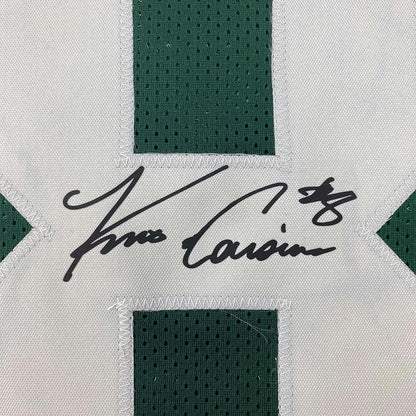 Framed Facsimile Autographed Kirk Cousins 35x39 Michigan State Green Reprint Laser Auto College Football Jersey