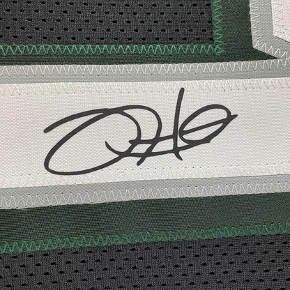 Framed Facsimile Autographed Jalen Hurts 35x39 Philadelphia Black Reprint Laser Auto Football Jersey