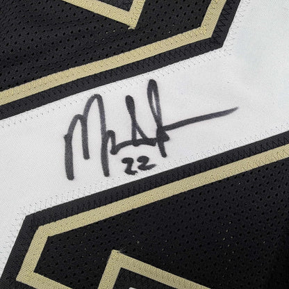 Framed Autographed/Signed Mark Ingram II 35x39 New Orleans Black Alternate Football Jersey JSA COA