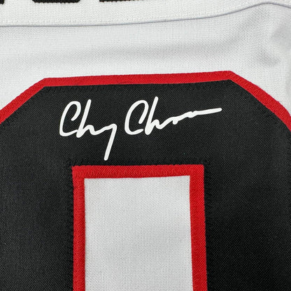 Framed Facsimile Autographed Chevy Chase Clark Griswold 35x39 Christmas Vacation Movie Chicago White Reprint Laser Auto Hockey Jersey