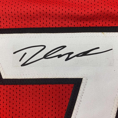 Framed Facsimile Autographed D'Andre Swift 35x39 Georgia Red Reprint Laser Auto College Football Jersey Size Men's XL