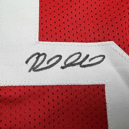 Framed Autographed/Signed Reed Sheppard 35x39 Houston Red Basketball Jersey Beckett BAS COA