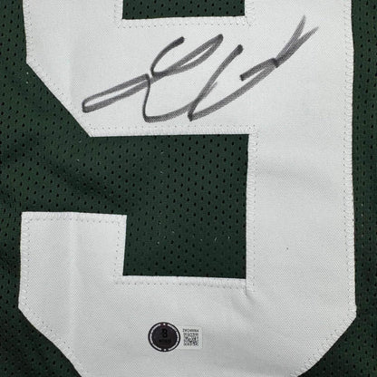 Framed Autographed/Signed Lukas Van Ness 35x39 Green Bay Green Football Jersey Beckett BAS COA