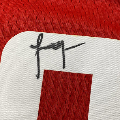 Framed Autographed/Signed Jalen Green 35x39 Houston Rockets Red Authentic Basketball Jersey Fanatics COA