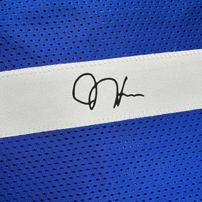 Framed Facsimile Autographed James Harden 35x39 Los Angeles LA Blue Reprint Laser Auto Basketball Jersey