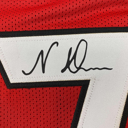 Framed Facsimile Autographed Nakobe Dean 35x39 Georgia Red Reprint Laser Auto College Football Jersey