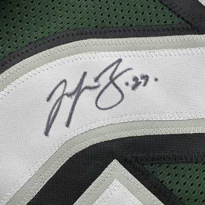 Framed Autographed/Signed Malcolm Jenkins 35x39 Philadelphia Green Football Jersey Beckett BAS COA