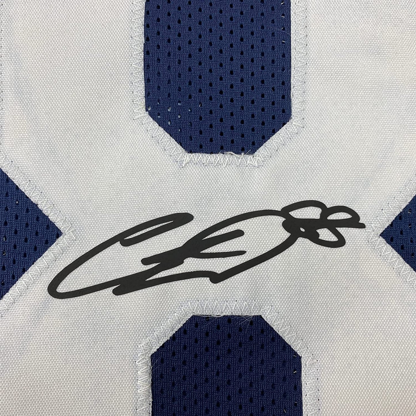 Framed Facsimile Autographed CeeDee Lamb 35x39 Dallas Thanksgiving Day Reprint Laser Auto Football Jersey Size Men's XL