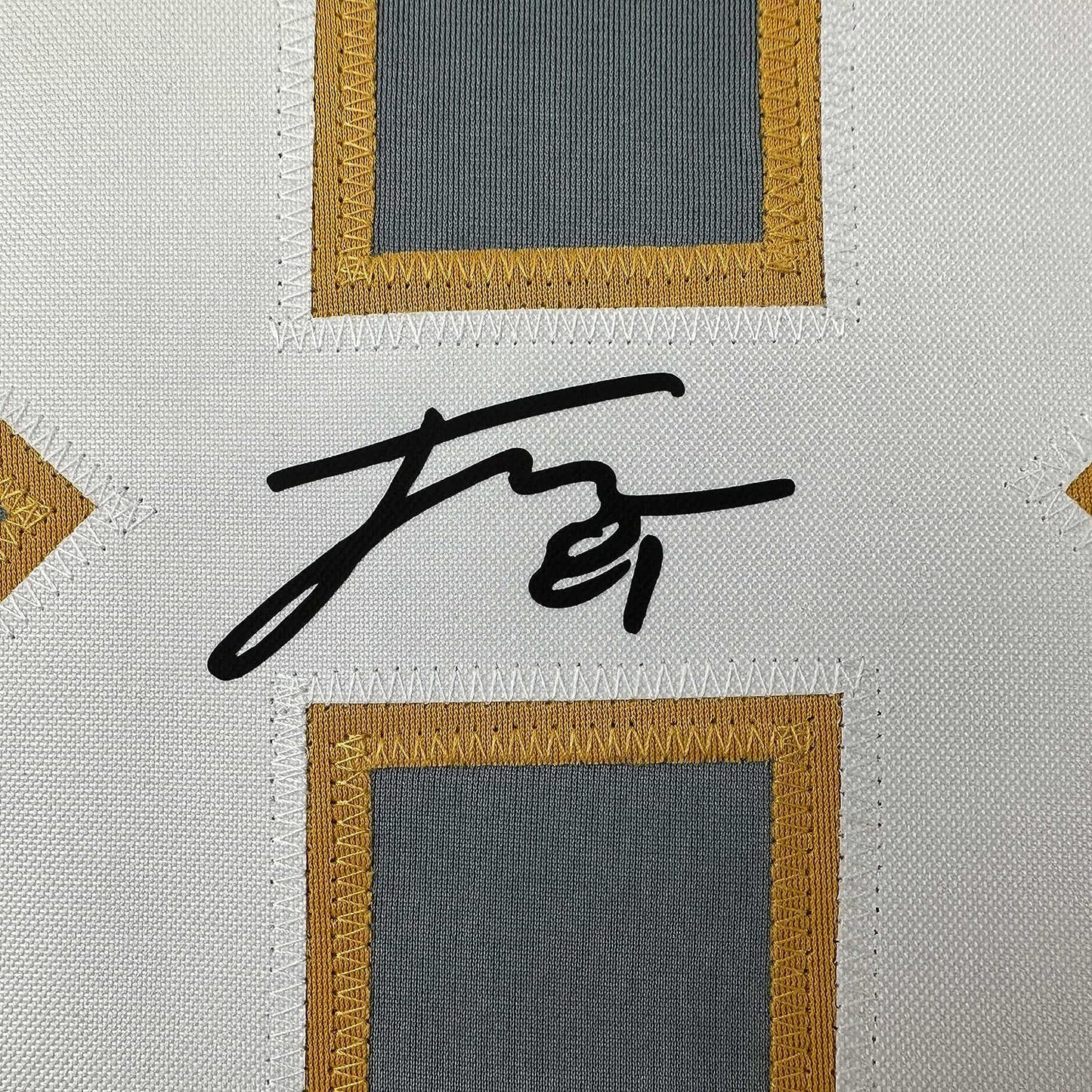 Framed Facsimile Autographed Jonathan Marchessault 35x39 Vegas Grey Reprint Laser Auto Hockey Jersey