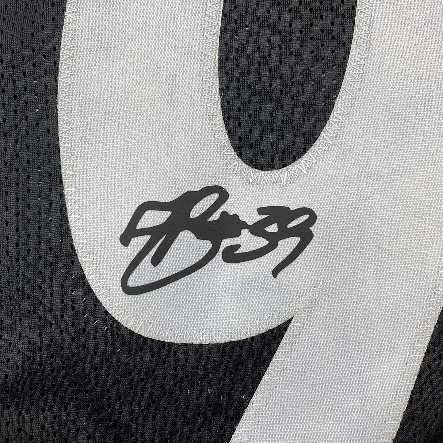 Framed Facsimile Autographed Minkah Fitzpatrick 35x39 Pittsburgh Black Reprint Laser Auto Football Jersey
