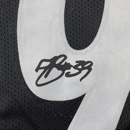 Framed Facsimile Autographed Minkah Fitzpatrick 35x39 Pittsburgh Black Reprint Laser Auto Football Jersey