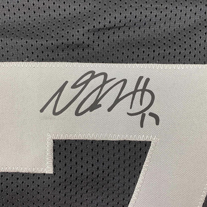 Framed Facsimile Autographed Davante Adams 35x39 Oakland Las Vegas Black Reprint Laser Auto Football Jersey