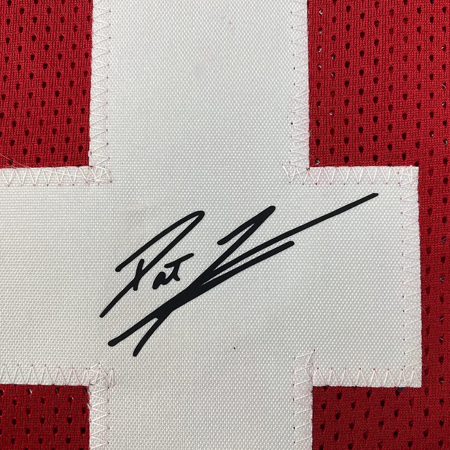 Framed Facsimile Autographed Pat Tillman 35x39 Arizona Red Reprint Laser Auto Football Jersey