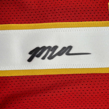Framed Autographed/Signed Marquez Valdes-Scantling 35x39 Kansas City Red Football Jersey JSA COA