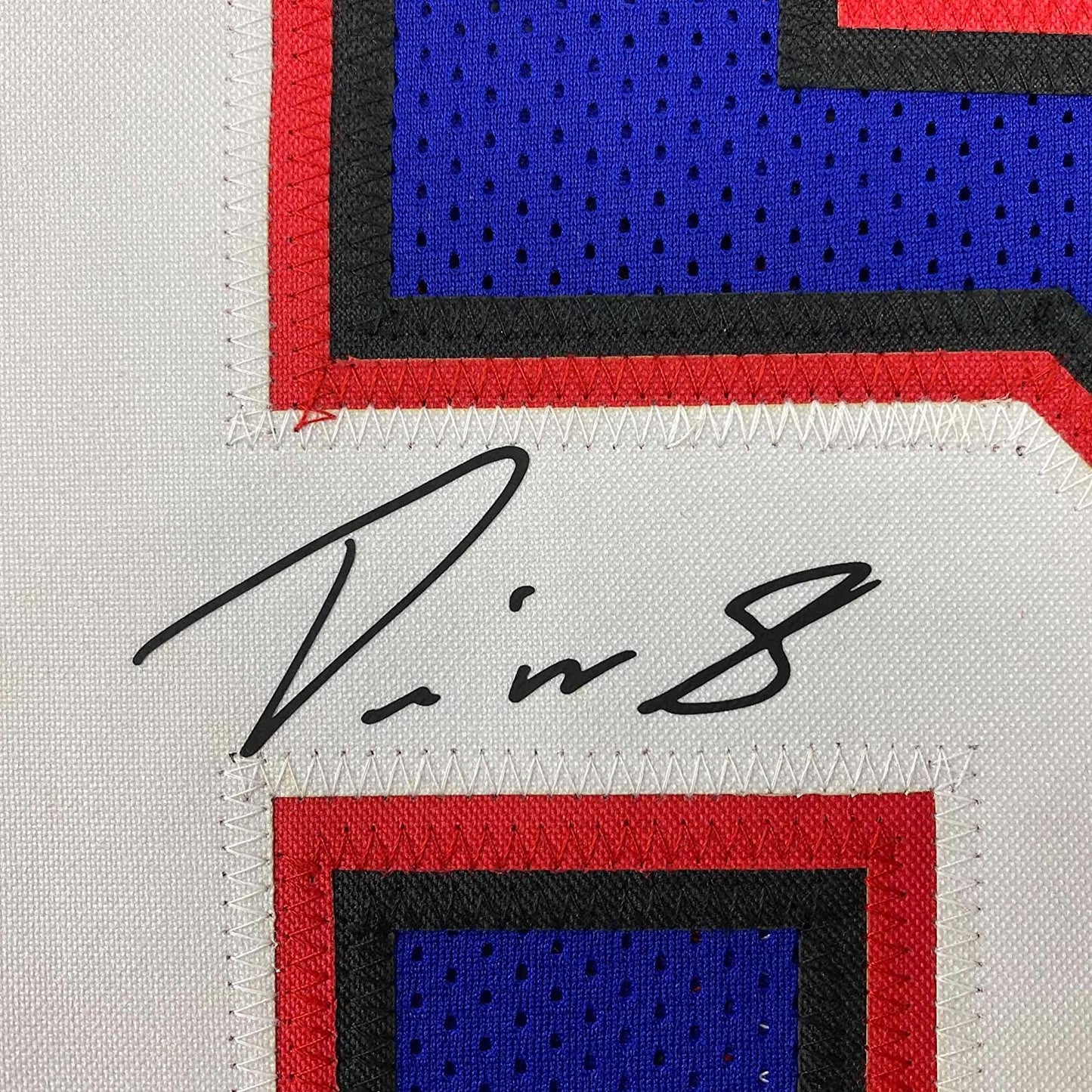 Framed Facsimile Autographed Devin Singletary 35x39 Buffalo Blue Reprint Laser Auto Football Jersey Size Men's XL
