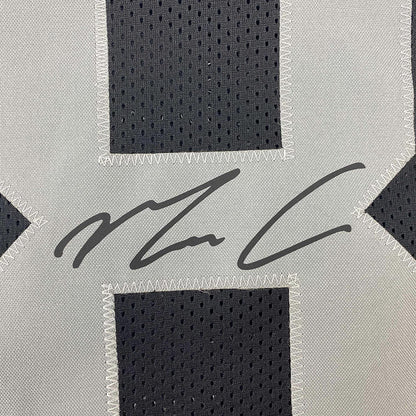 Framed Facsimile Autographed Maxx Crosby 35x39 Oakland Las Vegas Black Reprint Laser Auto Football Jersey