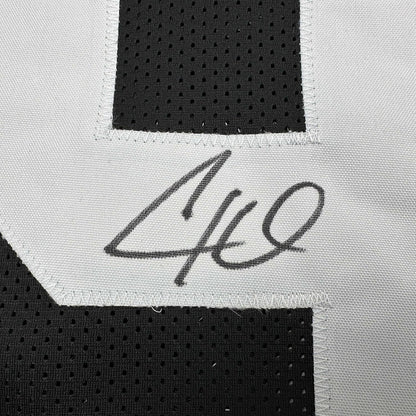 Framed Autographed/Signed Cameron Cam Heyward 35x39 Pittsburgh Retro Black Football Jersey Beckett BAS COA