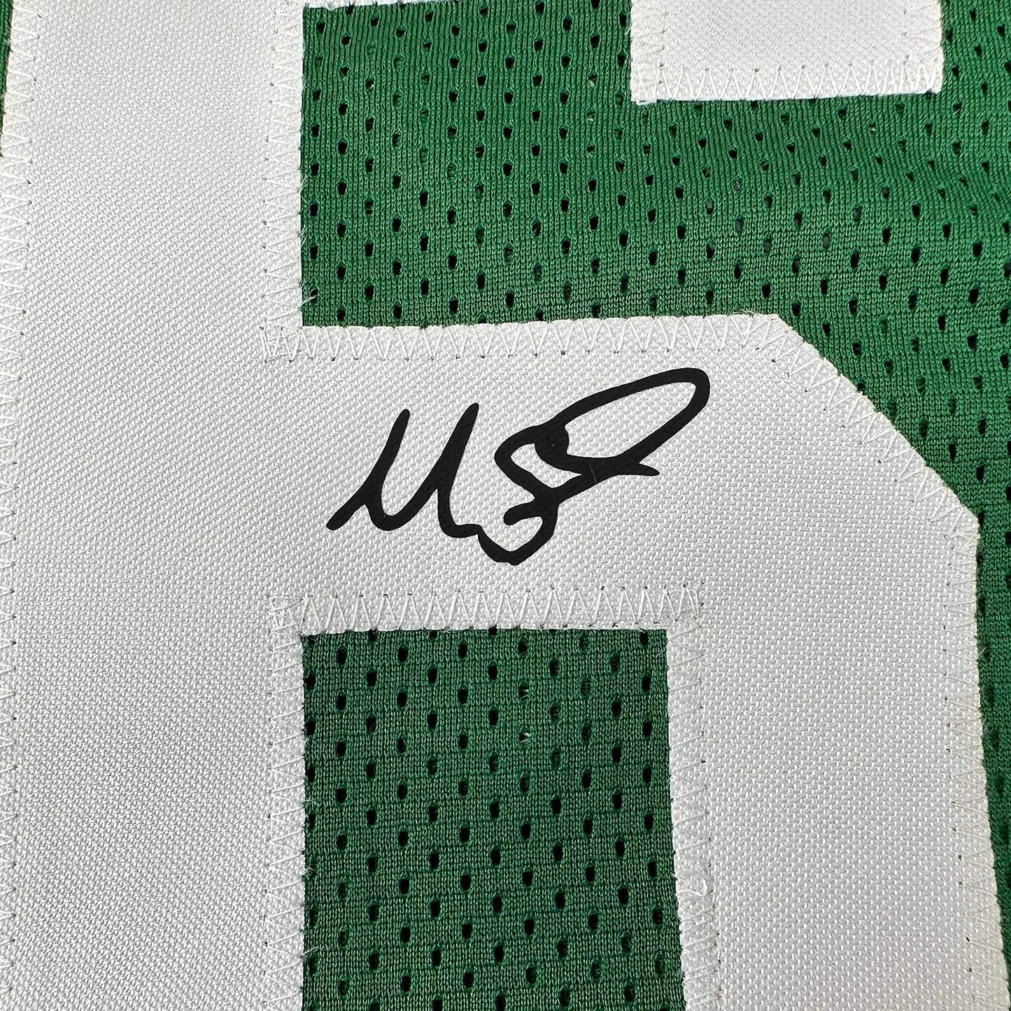 Framed Facsimile Autographed Marcus Smart 35x39 Boston Green Reprint Laser Auto Basketball Jersey