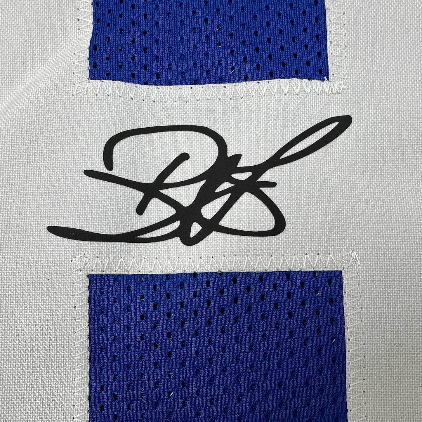 Facsimile Autographed Reggie Wayne Indianapolis Blue Reprint Laser Auto Football Jersey Size Men's XL
