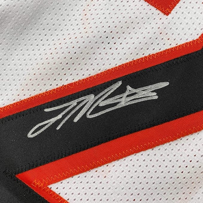 Framed Autographed/Signed Joe Mixon 35x39 Cincinnati White Football Jersey JSA COA
